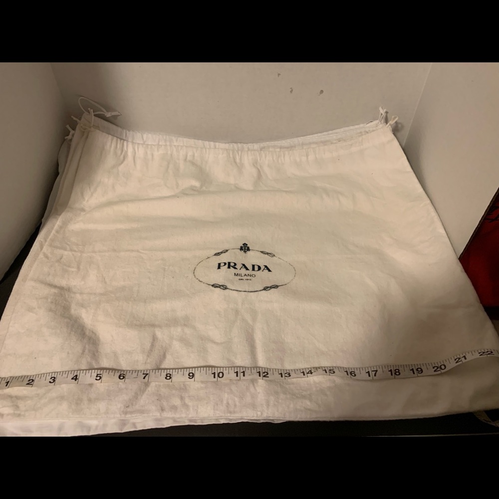 Prada drawstring different sizes available dust bag